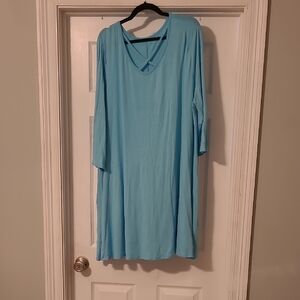 Light Blue V-Neck Dress